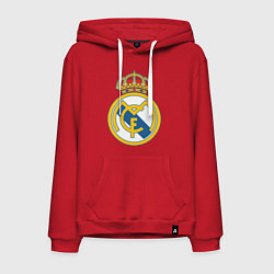 Толстовка-худи хлопковая мужская Real Madrid FC, цвет: красный