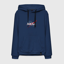 Толстовка-худи хлопковая мужская NASA: Space Arrow, цвет: тёмно-синий
