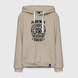 Толстовка-худи хлопковая мужская Parkway Drive: Australia, цвет: миндальный
