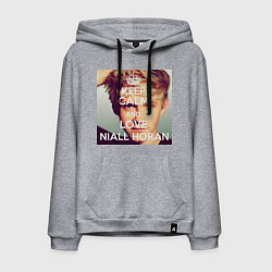 Толстовка-худи хлопковая мужская Keep Calm & Love Niall Horan, цвет: меланж