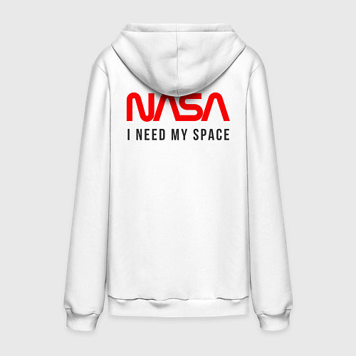 Мужская толстовка-худи Nasa i need my space / Белый – фото 2