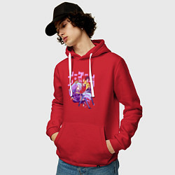 Толстовка-худи хлопковая мужская No Game No Life, цвет: красный — фото 2