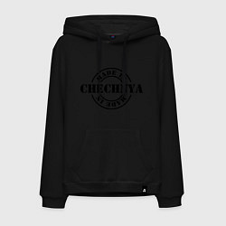 Толстовка-худи хлопковая мужская Made in Chechnya, цвет: черный