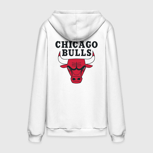 Мужская толстовка-худи CHICAGO BULLS НА СПИНЕ / Белый – фото 2