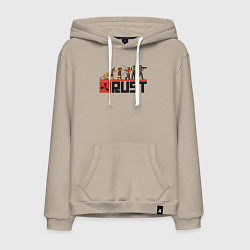 Толстовка-худи хлопковая мужская Evolution Rust, цвет: миндальный