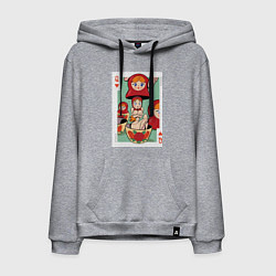 Толстовка-худи хлопковая мужская Матрешка, цвет: меланж