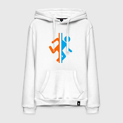 Толстовка-худи хлопковая мужская PORTAL, цвет: белый