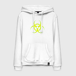 Толстовка-худи хлопковая мужская BIOHAZARD, цвет: белый