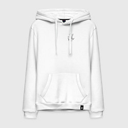 Толстовка-худи хлопковая мужская LIL PEEP НА СПИНЕ, цвет: белый