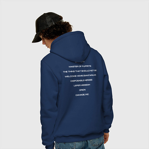Мужская толстовка-худи Metellica - master of puppets / Тёмно-синий – фото 4