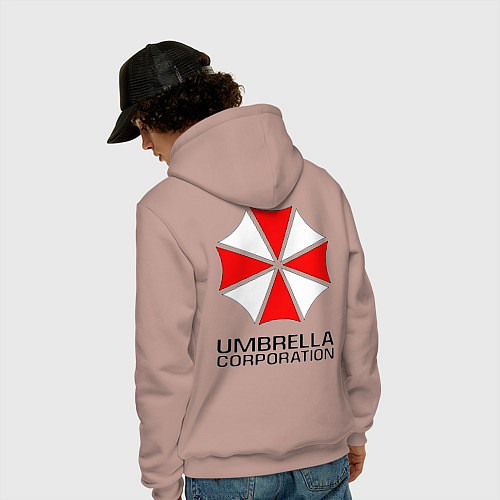 Мужская толстовка-худи UMBRELLA CORP / Пыльно-розовый – фото 4