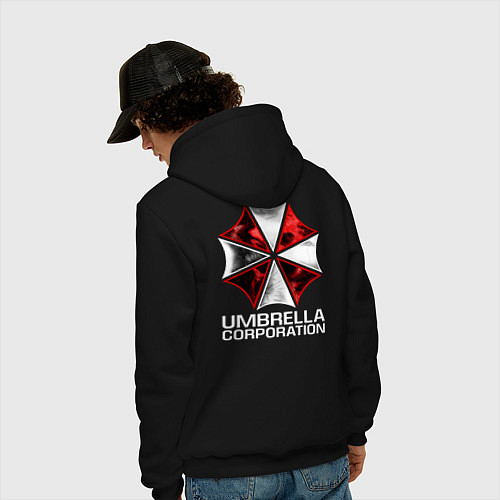 Мужская толстовка-худи UMBRELLA CORPспина / Черный – фото 4