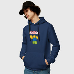 Толстовка-худи хлопковая мужская ROBLOX, цвет: тёмно-синий — фото 2