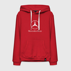 Толстовка-худи хлопковая мужская MERCEDES, цвет: красный