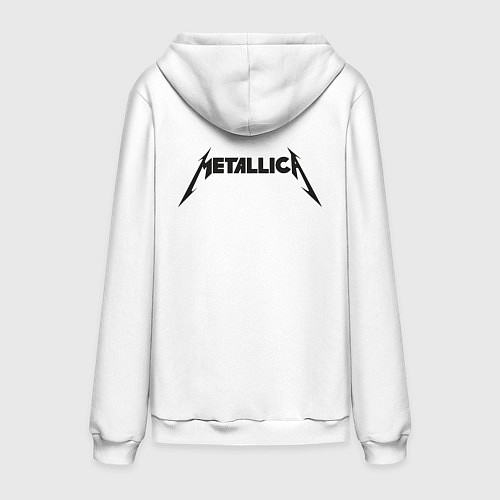 Мужская толстовка-худи Metallicaспина / Белый – фото 2