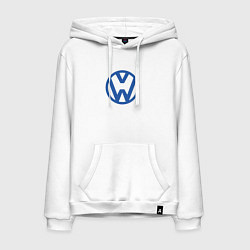 Толстовка-худи хлопковая мужская Volkswagen, цвет: белый