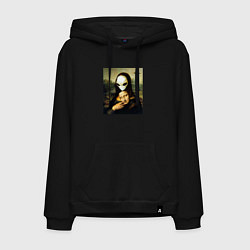 Толстовка-худи хлопковая мужская Mona Lisa, цвет: черный