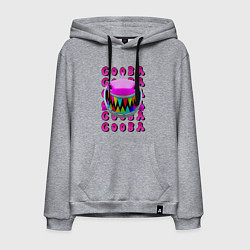 Толстовка-худи хлопковая мужская 6IX9INE- GOOBA, цвет: меланж