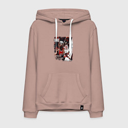 Толстовка-худи хлопковая мужская ПОСЛЕДНИЙ ТАНЕЦ, цвет: пыльно-розовый