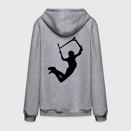 Мужская толстовка-худи Самокат фристайл трюк экстрим / Меланж – фото 2