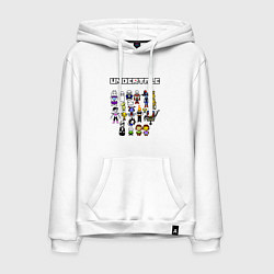 Толстовка-худи хлопковая мужская UNDERTALE, цвет: белый