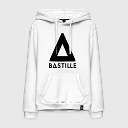 Толстовка-худи хлопковая мужская Bastille, цвет: белый