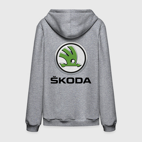 Мужская толстовка-худи Шкодавод спина Z / Меланж – фото 2