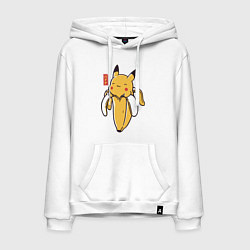 Толстовка-худи хлопковая мужская Bananachu, цвет: белый