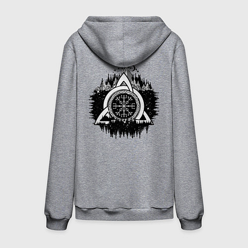 Мужская толстовка-худи Вегвизир Рунический Компас / Меланж – фото 2