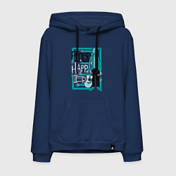 Толстовка-худи хлопковая мужская Radiohead Art 02, цвет: тёмно-синий