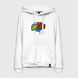 Толстовка-худи хлопковая мужская Pro Game, цвет: белый