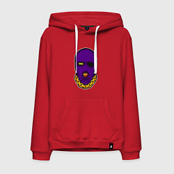 Толстовка-худи хлопковая мужская DaBaby Purple Mask, цвет: красный