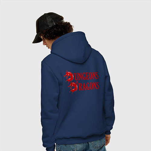 Мужская толстовка-худи Dungeons and Dragons Драконы / Тёмно-синий – фото 4