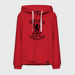 Толстовка-худи хлопковая мужская Chelsea CFC, цвет: красный