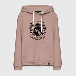 Толстовка-худи хлопковая мужская Real Madrid MFC, цвет: пыльно-розовый