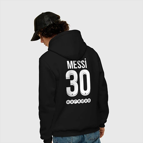 Мужская толстовка-худи Messi 30 PSG / Черный – фото 4
