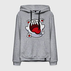 Толстовка-худи хлопковая мужская Mario Bu, цвет: меланж