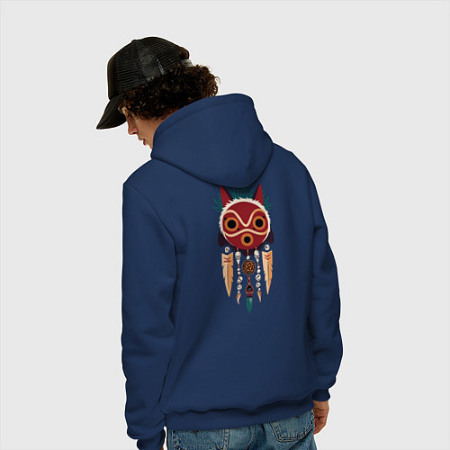Мужская толстовка-худи Princеss mononoke / Тёмно-синий – фото 4