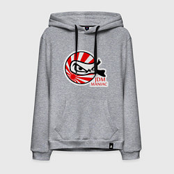 Толстовка-худи хлопковая мужская JDM maniac, цвет: меланж