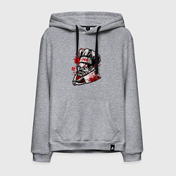 Толстовка-худи хлопковая мужская DOTA 2 ПУДЖ PUDGE, цвет: меланж