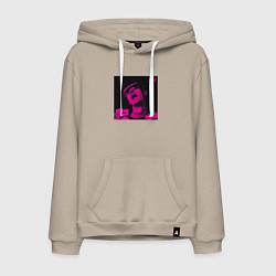 Толстовка-худи хлопковая мужская GONE Fludd DIGITAL FANTAZY, цвет: миндальный