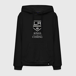 Толстовка-худи хлопковая мужская Los Angeles Kings, Лос Анджелес Кингз, цвет: черный