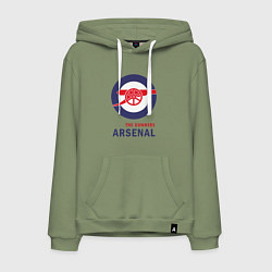 Толстовка-худи хлопковая мужская Arsenal The Gunners, цвет: авокадо