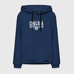 Толстовка-худи хлопковая мужская Chelsea Football Club Челси, цвет: тёмно-синий