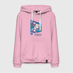 Толстовка-худи хлопковая мужская Бэй Доу, Нин Гуан, Кэ Цин, цвет: светло-розовый