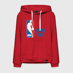 Толстовка-худи хлопковая мужская NBA Game Time, цвет: красный