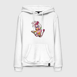 Толстовка-худи хлопковая мужская Five Nights at Freddys: Security Breach - Глэмрок, цвет: белый