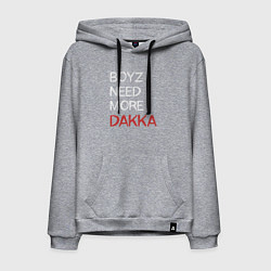 Толстовка-худи хлопковая мужская Бойзам надо больше ДАККИ, цвет: меланж