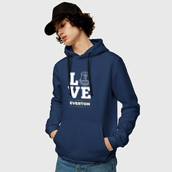 Толстовка-худи хлопковая мужская Everton Love Classic, цвет: тёмно-синий — фото 2