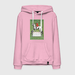Толстовка-худи хлопковая мужская Outing Винтажная обложка журнала, цвет: светло-розовый